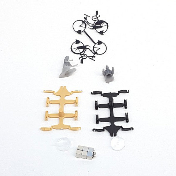 Two Unpainted Cyclists